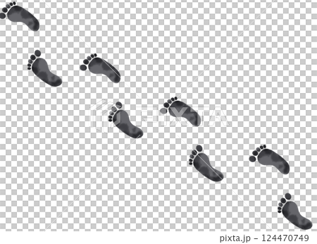 赤腳足跡圖 124470749