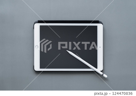 タブレットとスタイラスペン 124470836