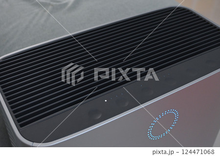 air purifier technology clean dust pm 2.5 in living room inside home for healthy care 124471068