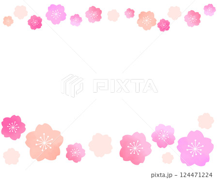 春らしくて可愛い桜のフレーム素材　5 124471224