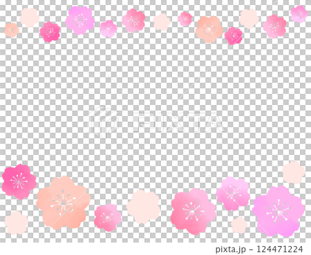 春らしくて可愛い桜のフレーム素材　5 124471224