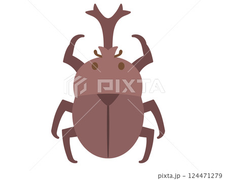 虫_カブトムシ_主線なし 虫_カブトムシ_主線なし 124471279