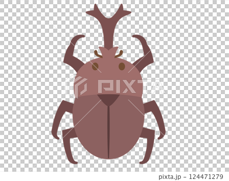 虫_カブトムシ_主線なし 虫_カブトムシ_主線なし 124471279
