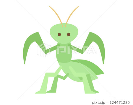 虫_カマキリ_主線なし 124471280