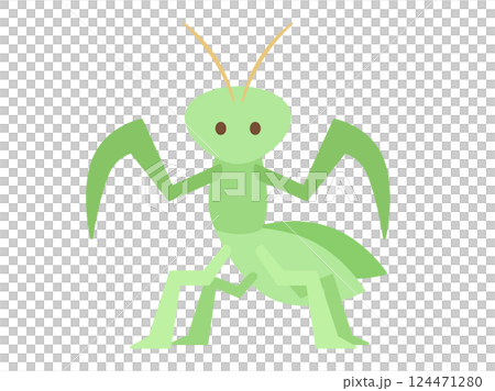 虫_カマキリ_主線なし 124471280