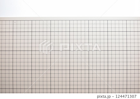 gray cutting mat board on white background with line and scale measure guide pattern for object art gray cutting mat board on white background with line and scale measure guide pattern for object art 124471307
