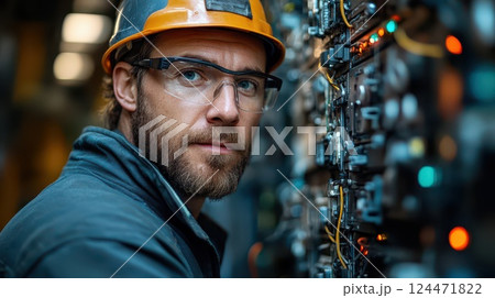Skilled technician working on complex machinery 124471822