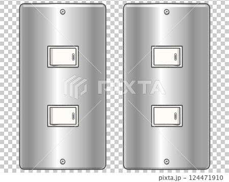 Wall switch 6 Stainless steel double 124471910