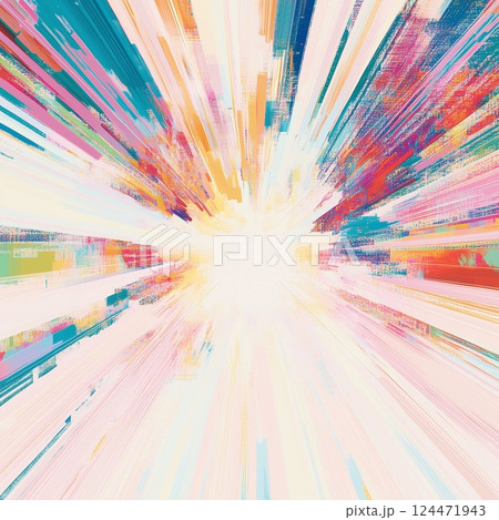 多彩な色が弾けるエネルギッシュな抽象アート背景 多彩な色が弾けるエネルギッシュな抽象アート背景 124471943