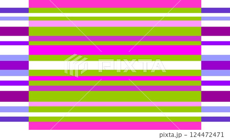 ボーダー模様　カラフル　グリーン　パープル 124472471