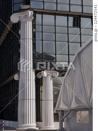 Architecture element of white columns for decoration building. Architecture element of white columns for decoration building. 124472541