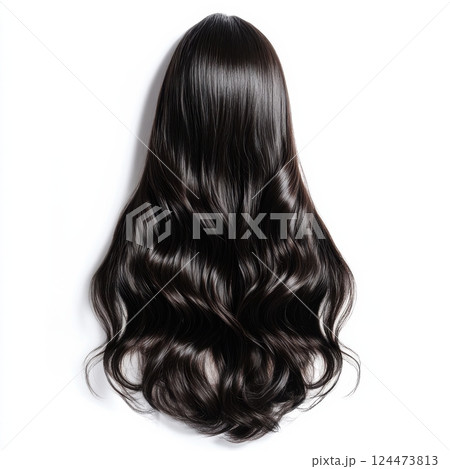 Mockup of Long Flowing Hair Styled with Soft Natural Waves 124473813