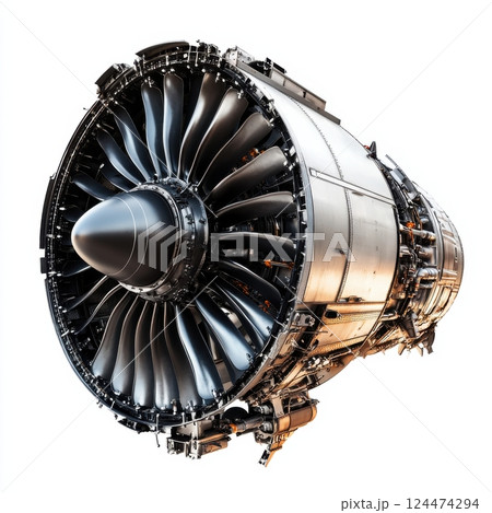 jet engine on white background 124474294