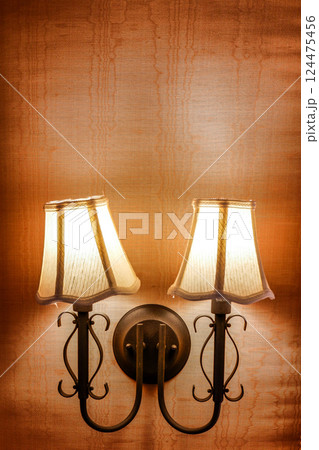 アンティーク調のツインブラケットライト アンティーク調のツインブラケットライト 124475456