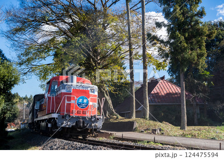 【真岡線】お寺の側を通過するSLもおか 124475594