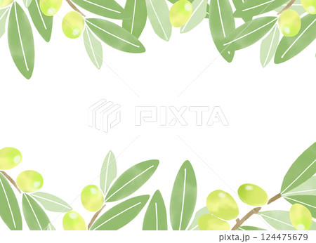 オリーブ 背景イラスト オリーブ 背景イラスト 124475679