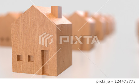 The House wood for Real estate or property concept 3d Rendering. The House wood for Real estate or property concept 3d Rendering. 124475775