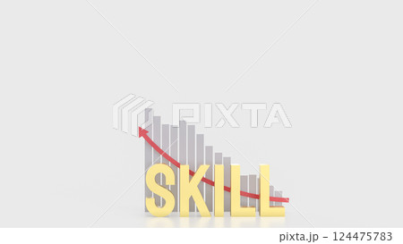The Gold skill and chart for Business concept 3d Rendering. The Gold skill and chart for Business concept 3d Rendering. 124475783