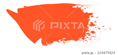 red brush isolated on transparent background 124475924