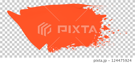 red brush isolated on transparent background 124475924