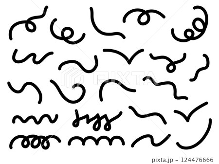色々な線のバリエーションセット 色々な線のバリエーションセット 124476666