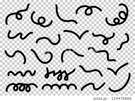 色々な線のバリエーションセット 色々な線のバリエーションセット 124476666