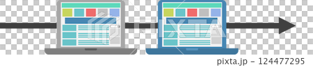 直列系のPCのイラスト 直列系のPCのイラスト 124477295