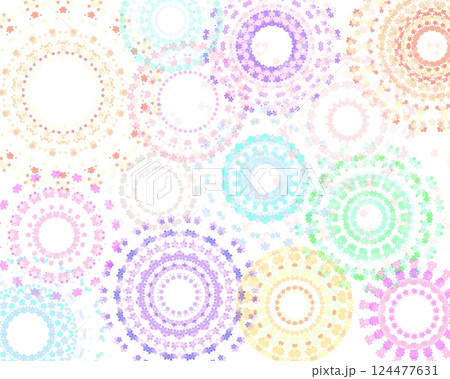 レトロな花柄花火の背景 124477631