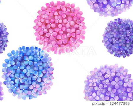 アジサイの背景〈水彩風〉　E-1 124477896