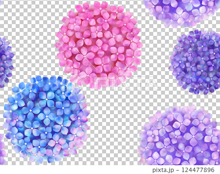 アジサイの背景〈水彩風〉　E-1 124477896