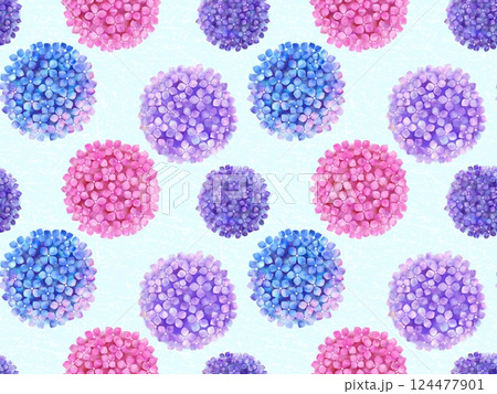 アジサイの背景〈水彩風〉　E-3' 124477901