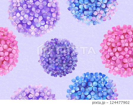 アジサイの背景〈水彩風〉 E-4 アジサイの背景〈水彩風〉 E-4 124477902