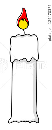 ゆるめシンプルな蝋燭　ベタ塗り 124478372
