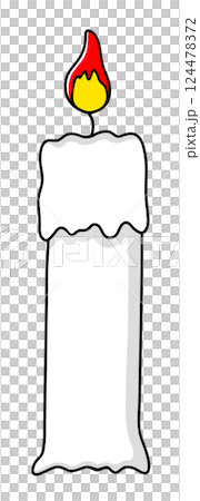 ゆるめシンプルな蝋燭　ベタ塗り 124478372