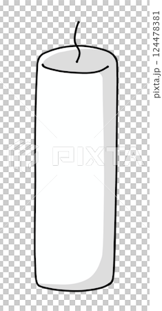 ゆるめシンプルな新品の蝋燭 ベタ塗り ゆるめシンプルな新品の蝋燭 ベタ塗り 124478381