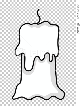 A simple, shortened candle with a solid color 124478383