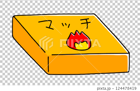 ゆるめシンプルなマッチ箱　ベタ塗り 124478419