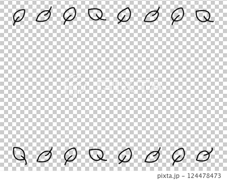 Simple and cute leaf line frame - LOHAS ECO Simple and cute leaf line frame - LOHAS ECO 124478473