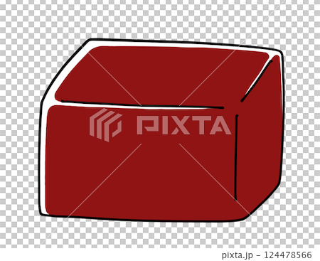 ゆるめシンプル羊羹 ベタ塗り ゆるめシンプル羊羹 ベタ塗り 124478566