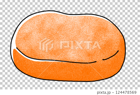 ゆるめシンプルあんドーナツ　ベタ塗り 124478569