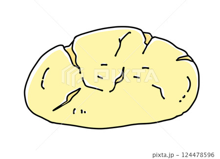 ゆるめシンプルなカルメ焼き　ベタ塗り 124478596