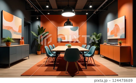 お洒落なミーティングルーム/ラウンジ お洒落なミーティングルーム/ラウンジ 124478689