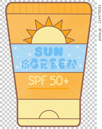 Cute Sun Screen Lotion Summer Element Cute Sun Screen Lotion Summer Element 124479081