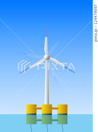 浮体式洋上風力発電、 浮体式洋上風力発電、 124479097
