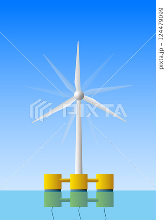 浮体式洋上風力発電 浮体式洋上風力発電 124479099
