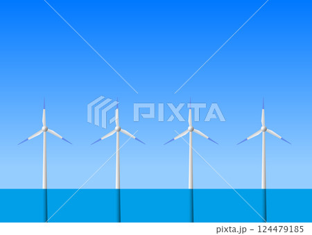 洋上風力発電 124479185