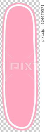 Pastel lowercase letter l with white border Bold font 124479571