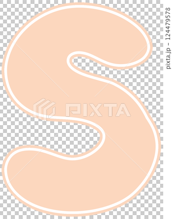 Pastel lowercase letter s with white border Bold font Pastel lowercase letter s with white border Bold font 124479578