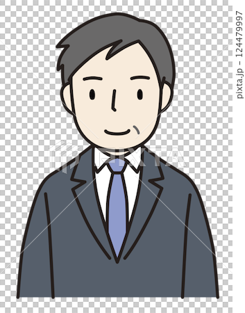 スーツを着た中年男性 124479997