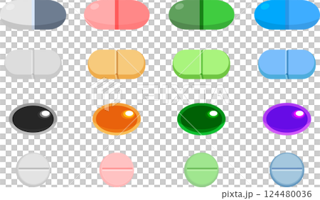 色々な種類の薬 124480036